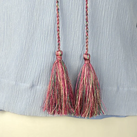 Marie Oliver 100% sky blue silk blouse - Picture 3 of 9